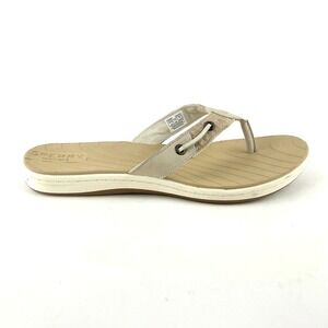 Sperry Top Sider Seabrook Womens Size 10 Tan Slip On Thong Sandals Shoes